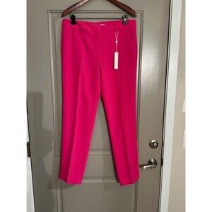 Trina Turk Zipper Front Slash Pockets Straight Legs Sz 10 PinK NWT ***